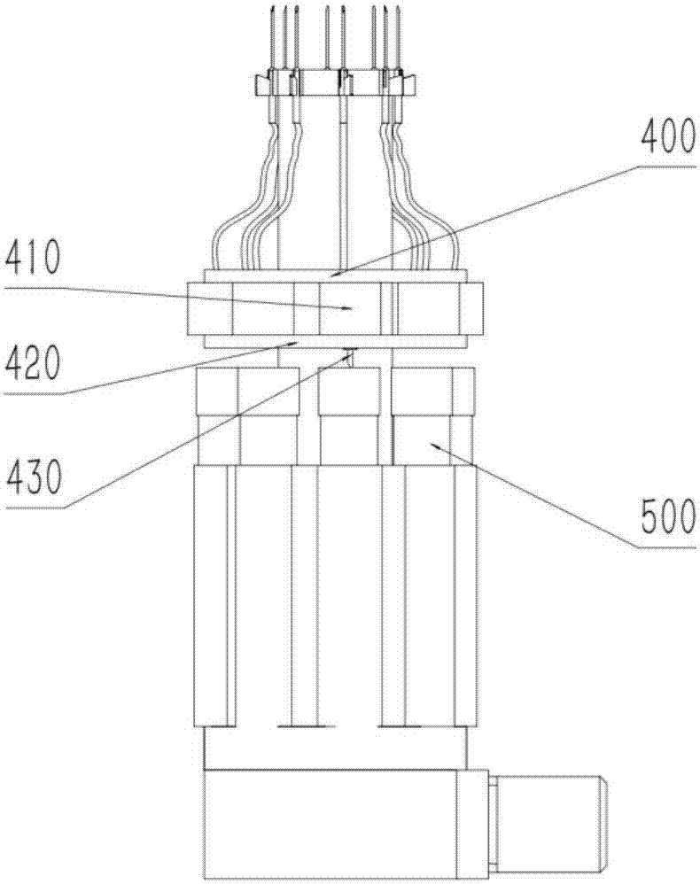 Device for clamping blood taking needle component