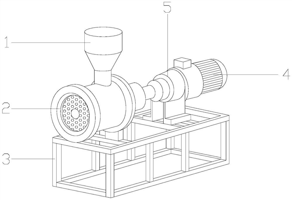 A kind of separation and recycling granulator of waste plastic output by screwing