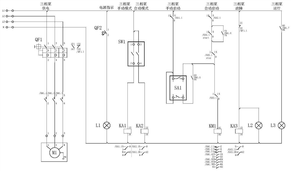 Multi-mode control system of three-phase fixed-frequency pump