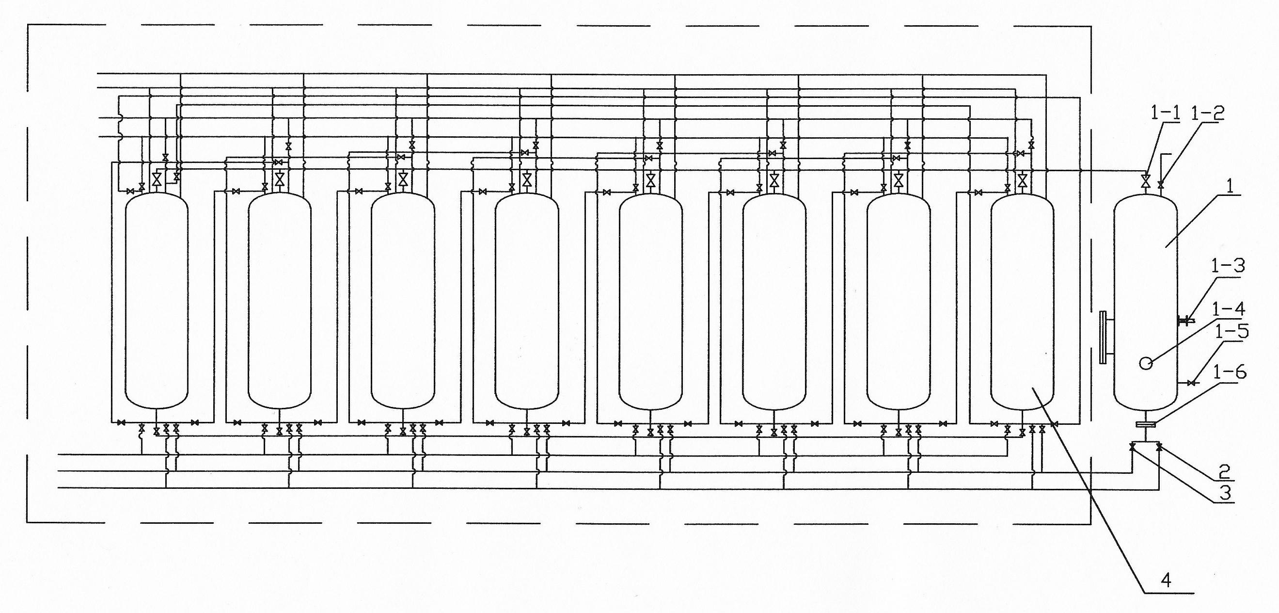 Cleaning method of uranium hydrometallurgy fixed bed ion exchange resin