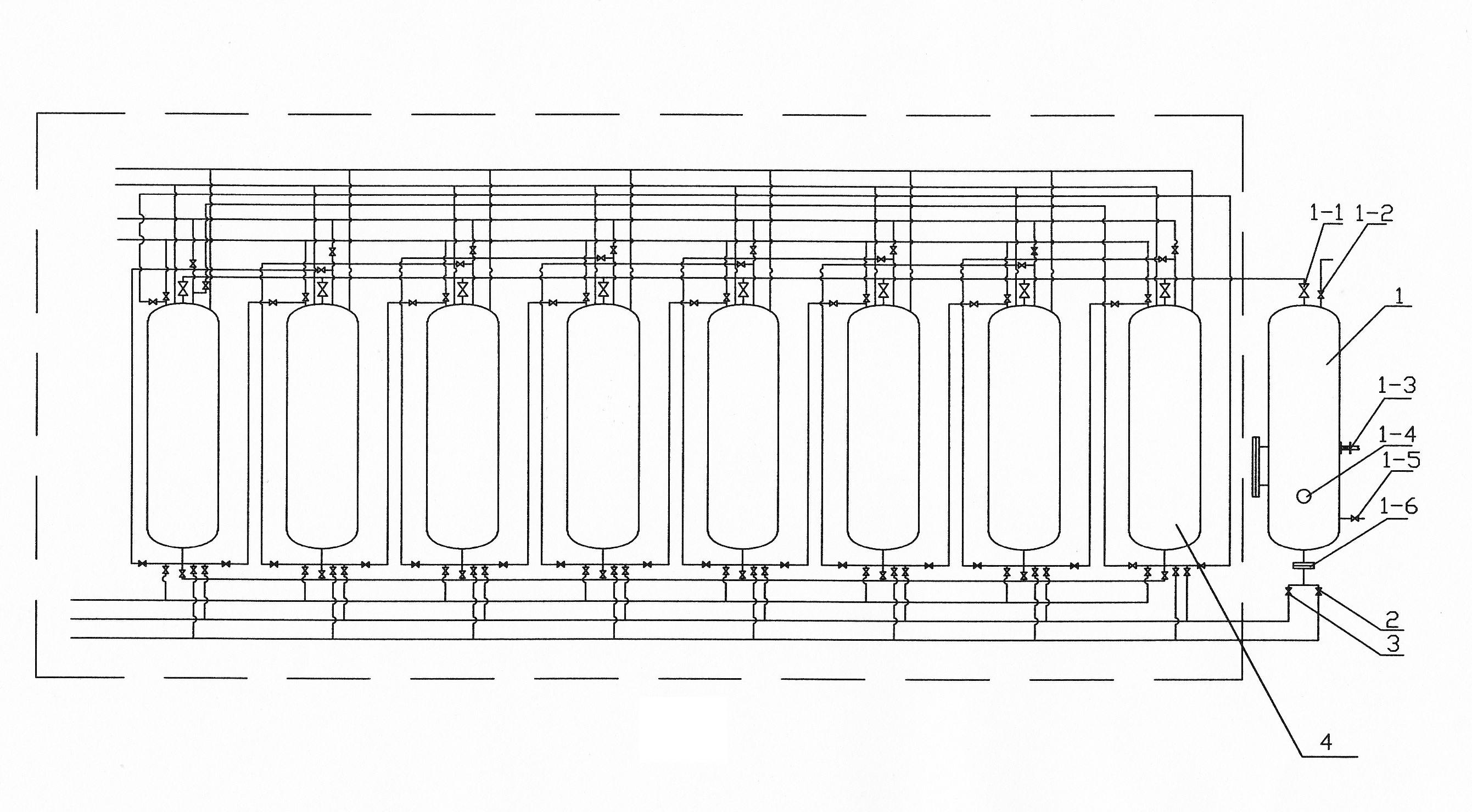 Cleaning method of uranium hydrometallurgy fixed bed ion exchange resin