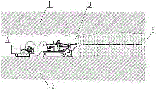 Gas extraction method based on high-pressure hydraulic cave construction on bedding hole of driving working face