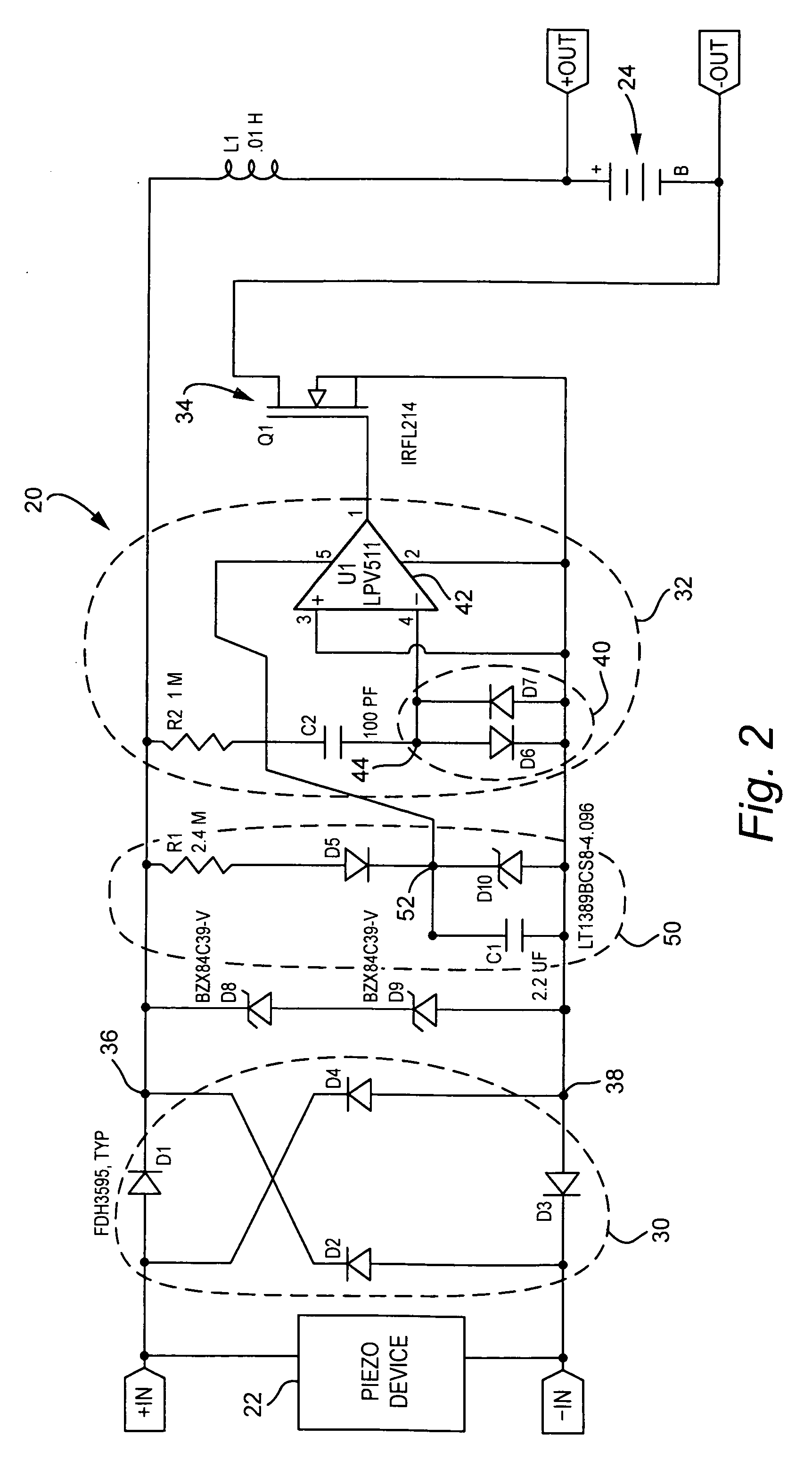 Circuits for harvesting energy from piezoelectric devices