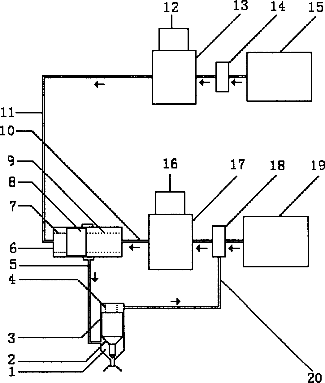 Injection system for two kinds of fuel of double fuel pump of diesel engine