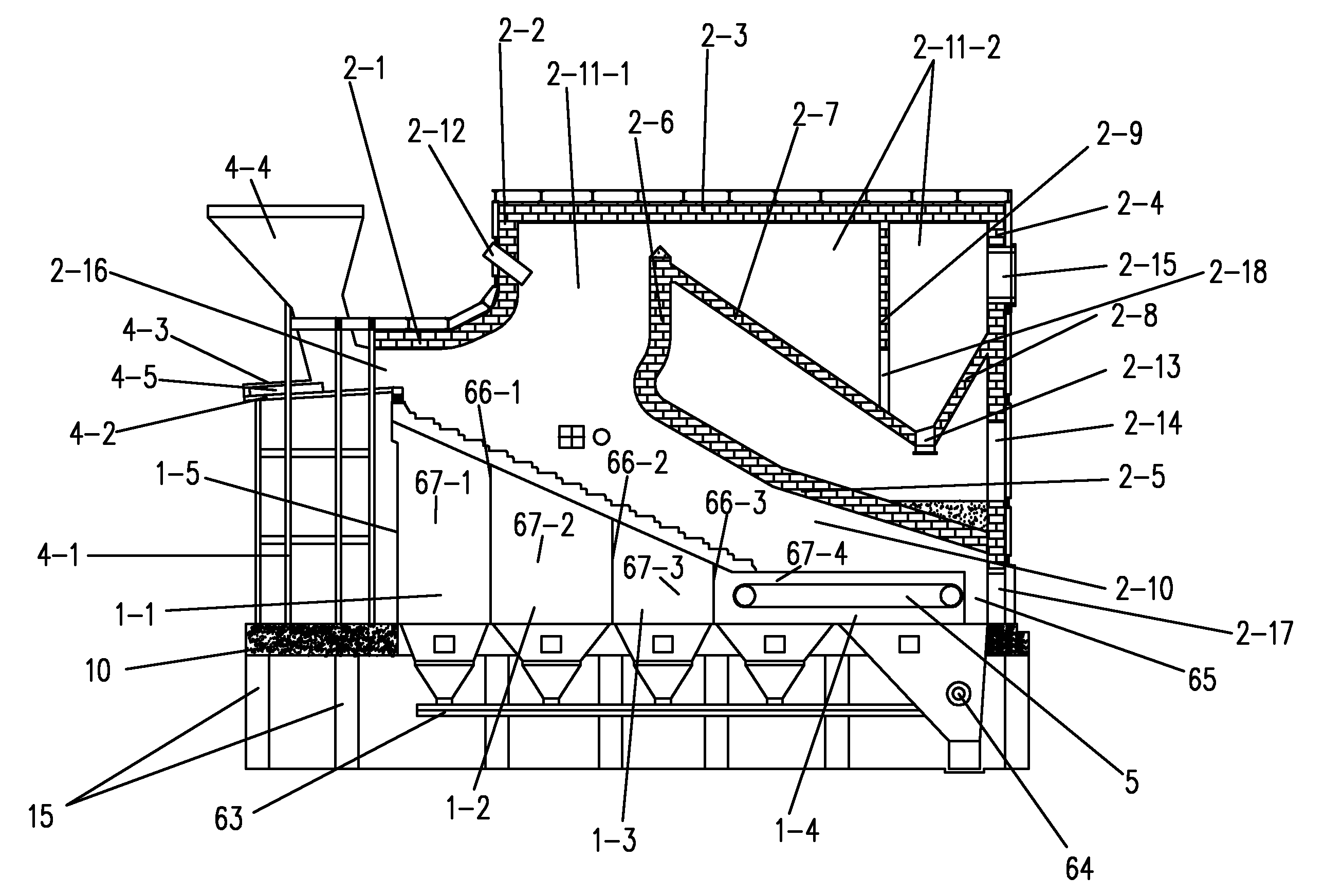 Domestic garbage incinerator and method for treating domestic garbage