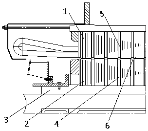 Structure increasing cast aluminum rotor iron core ventilation area