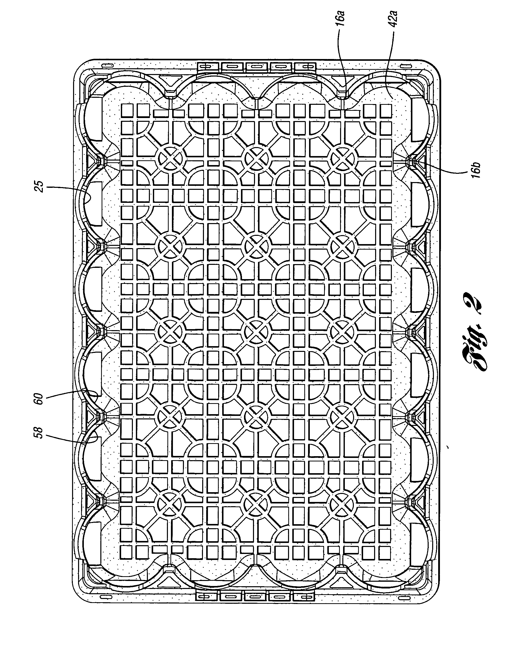 Nestable crate for containers