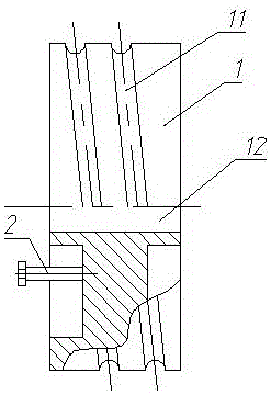 Winding length counter wheel of winding machine