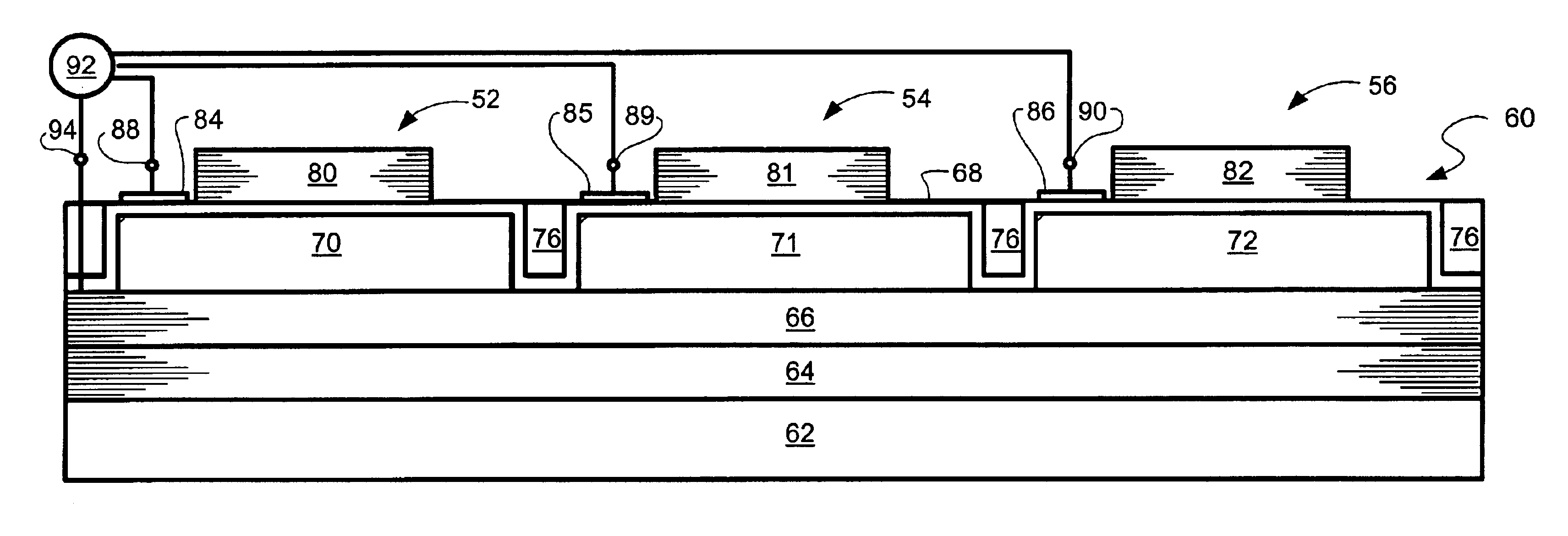 Fixed wavelength vertical cavity optical devices and method of manufacture therefor