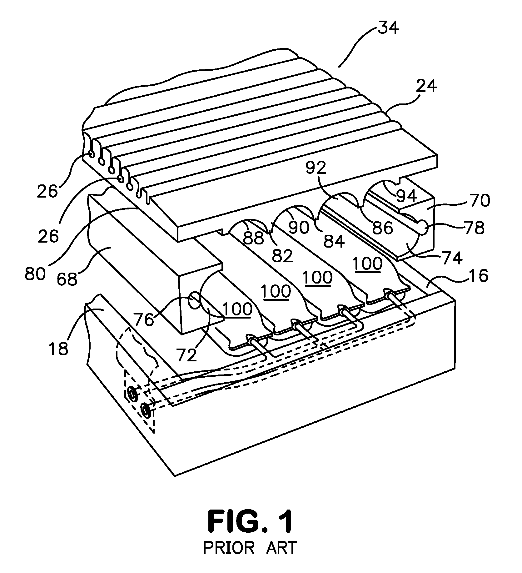 Internal structural configurations of bladders used in patient support systems