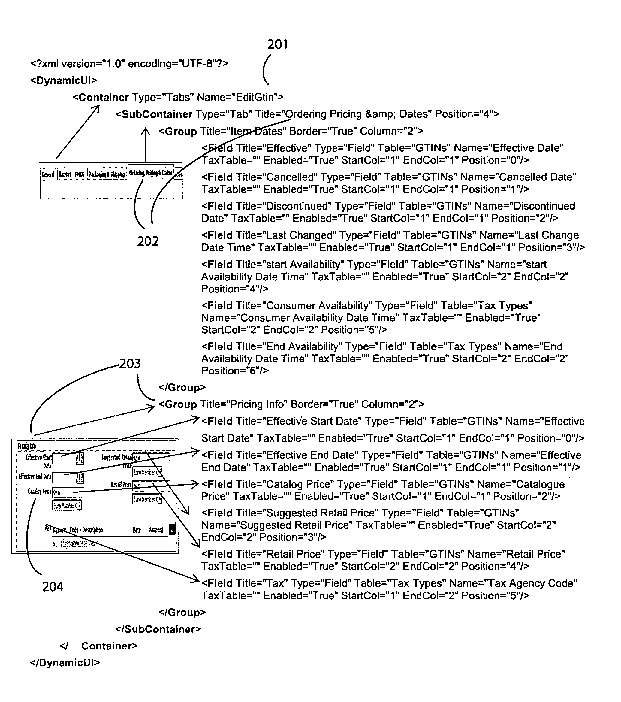 System and method for dynamically constructing synchronized business information user interfaces