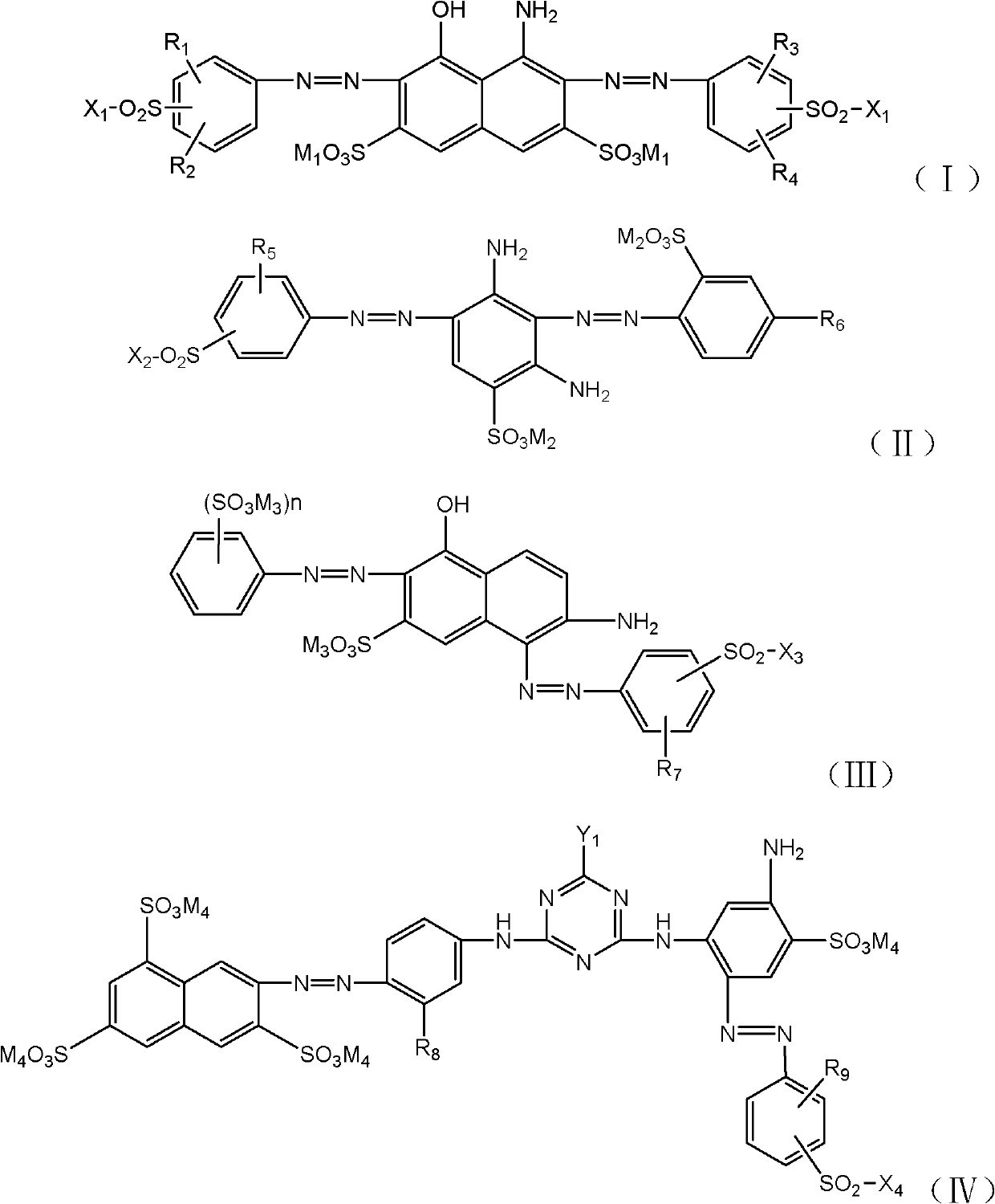 Compound active black dye composition