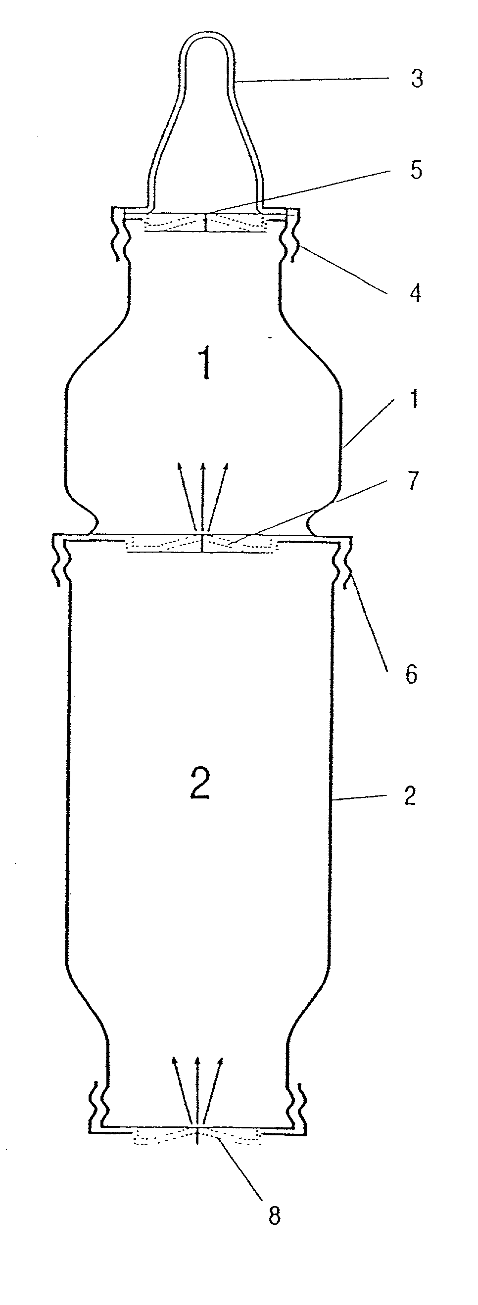 Method and bottle for infant feeding