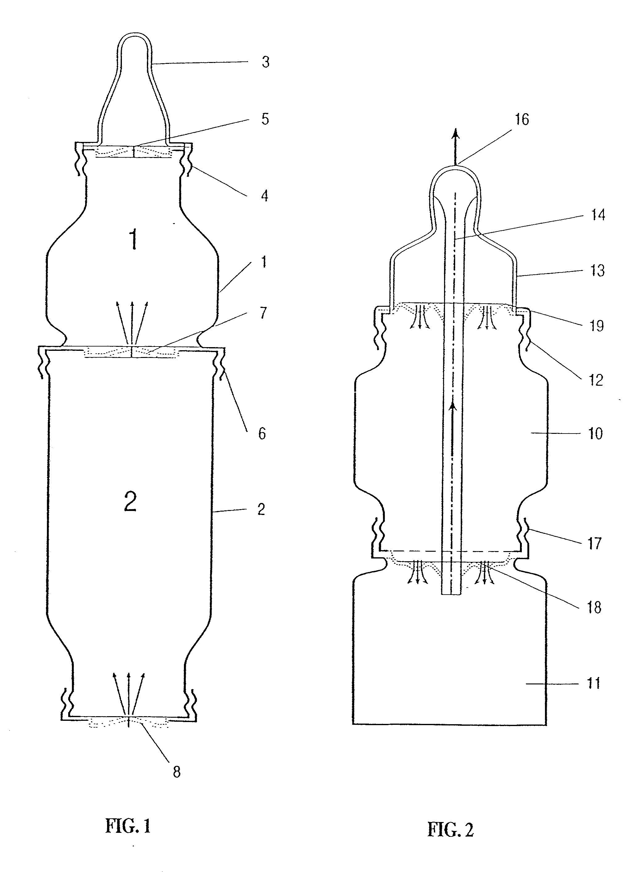 Method and bottle for infant feeding