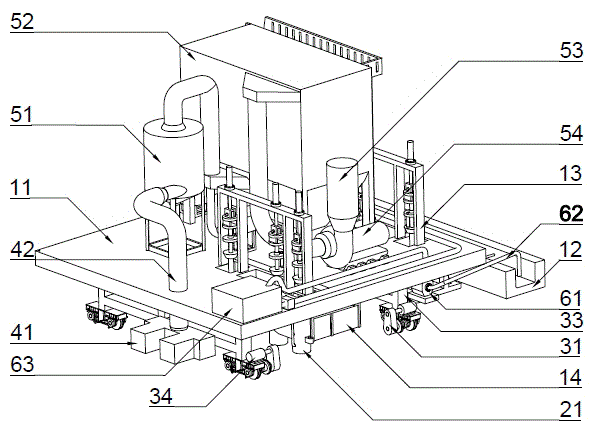 A highly efficient and environmentally friendly coke oven dust removal and smoke guide equipment