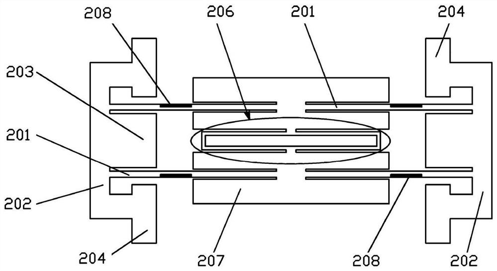 Piezoelectric excitation and tension type silicon microresonant pressure sensor chip and its preparation method