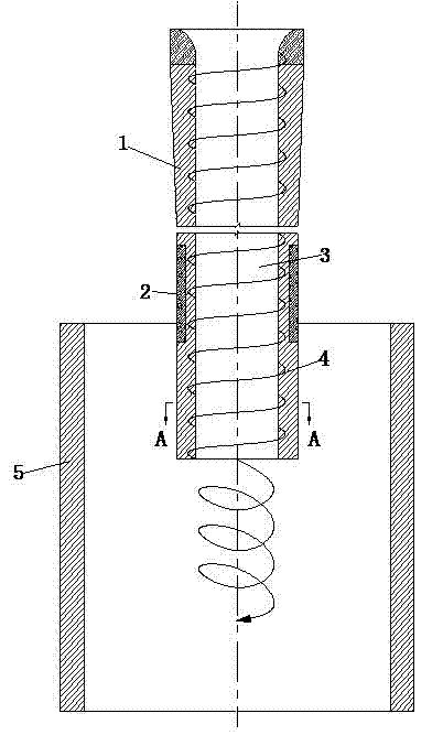 Straight-through submerged nozzle with stirring effect