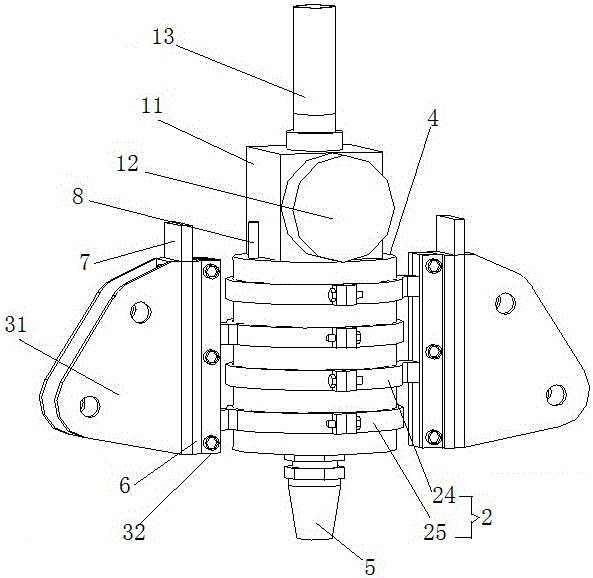 3D building printing head and mobile 3D building printing device thereof