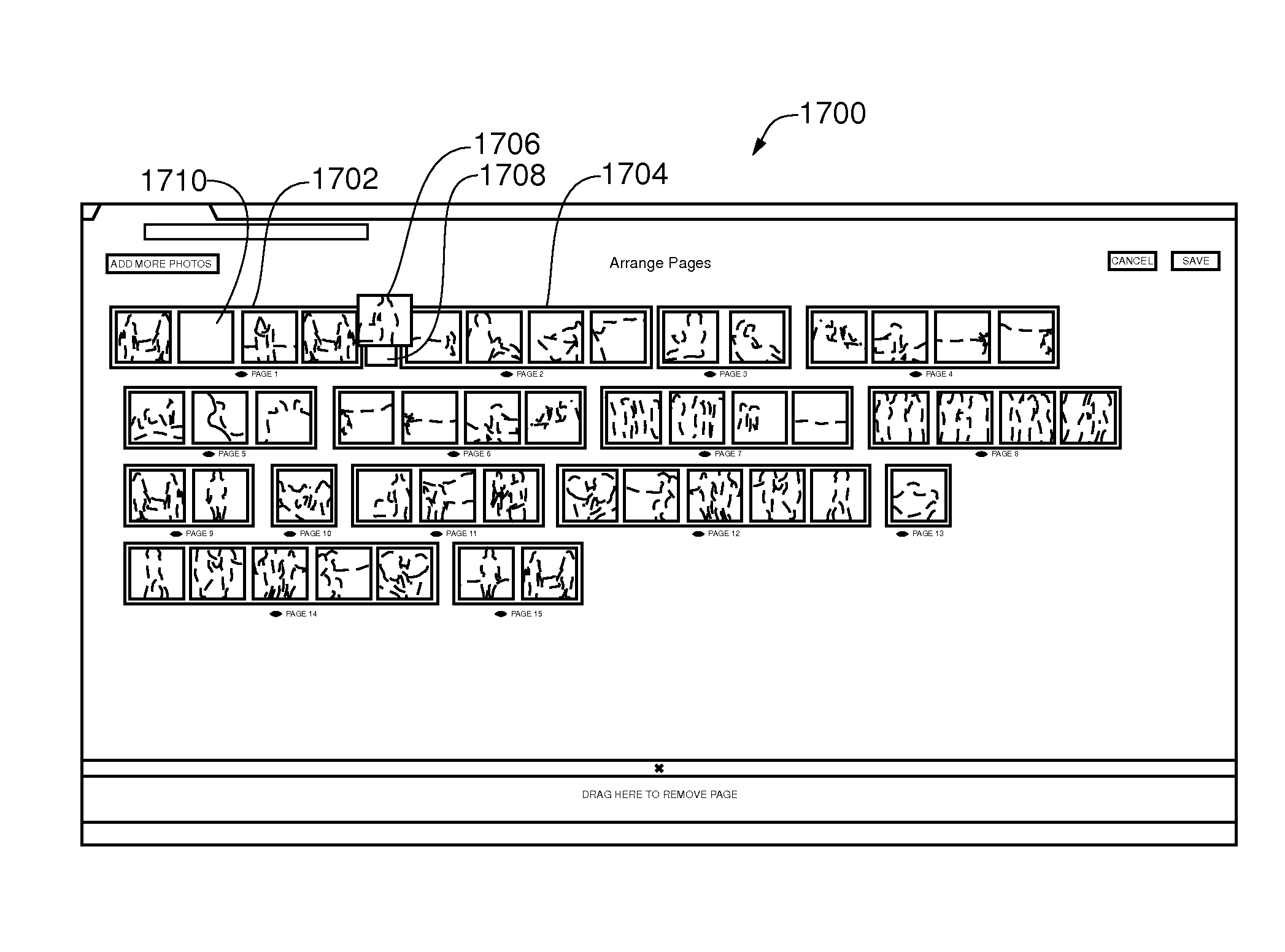 Methods and systems for page and spread arrangement in photo-based projects