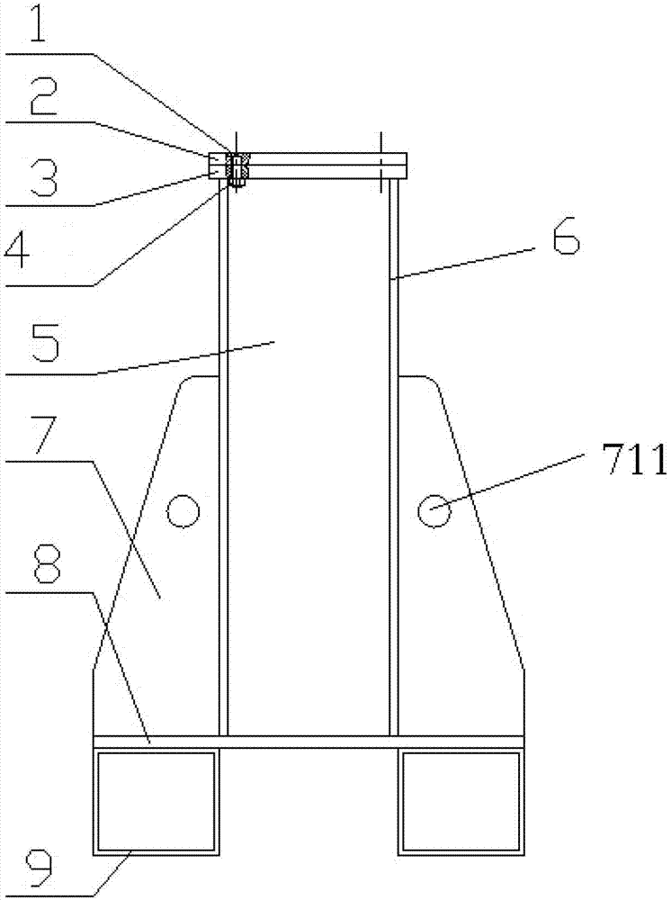 Clearing support tool of rotor of MW (megawatt)-level permanent magnetic direct drive wind driven generator