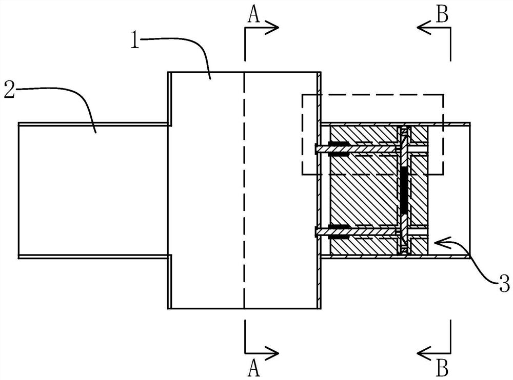 Curtain wall beam-column connecting structure, construction tools and construction method