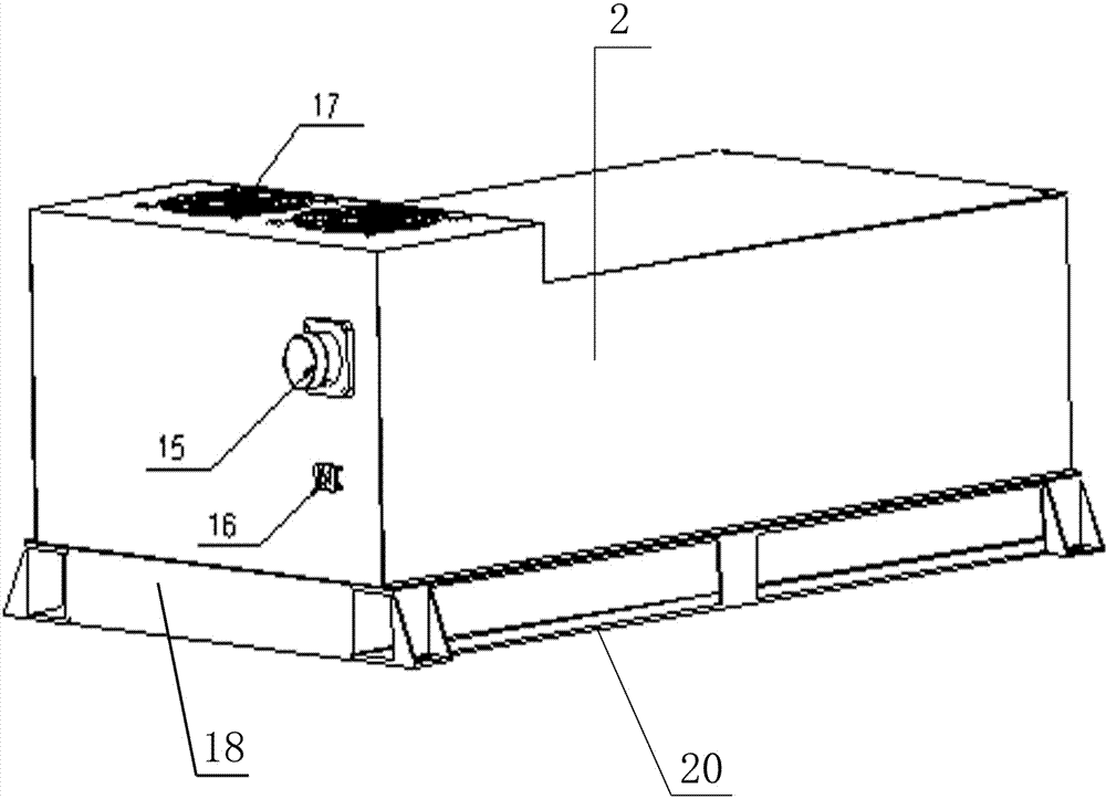 Motive power battery box with balanced heat radiation structure