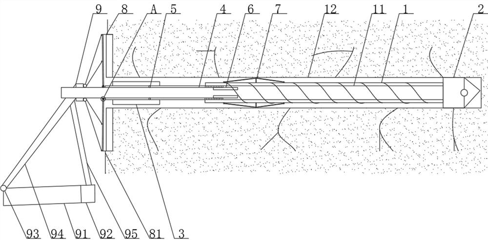 A self-drilling combined grouting bolt with stop plug suitable for soft rock formation