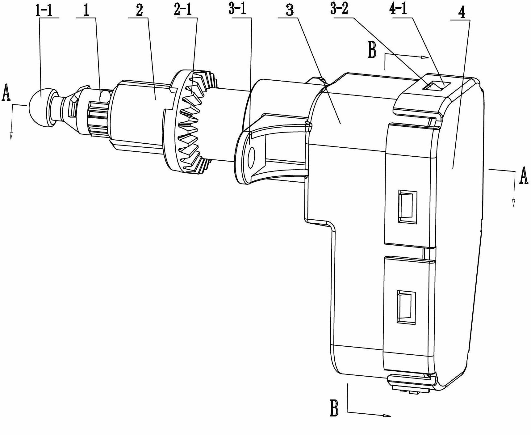 Built-in dimming motor device of automobile headlamp