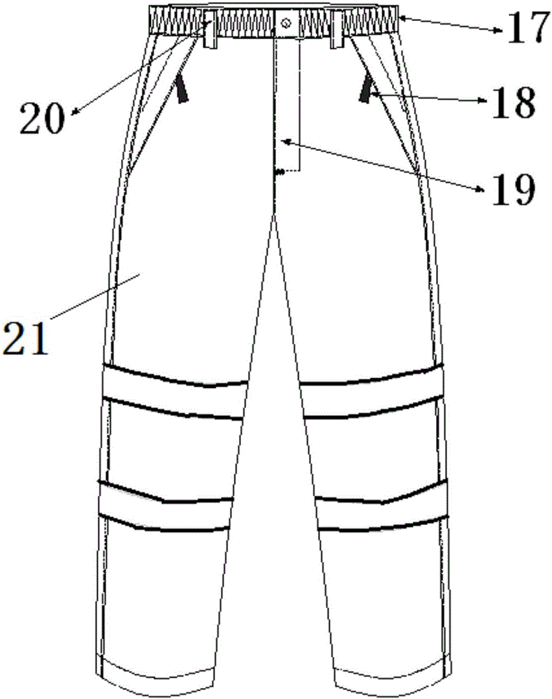 Multifunctional warning protective suit