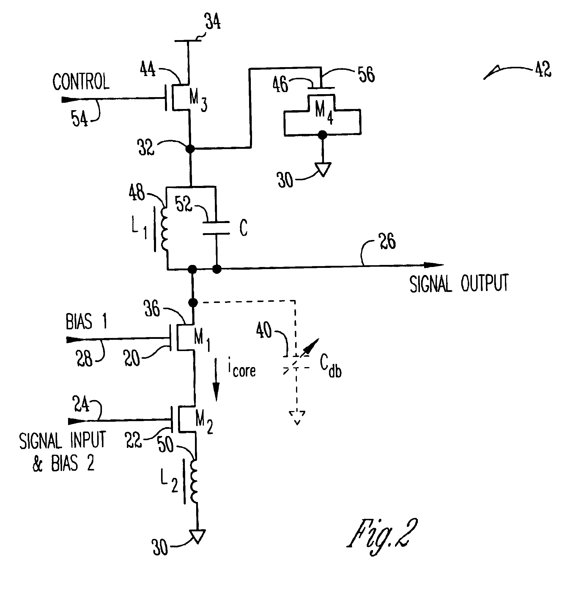 Receiver system with electrically tuned integrated amplifier and method