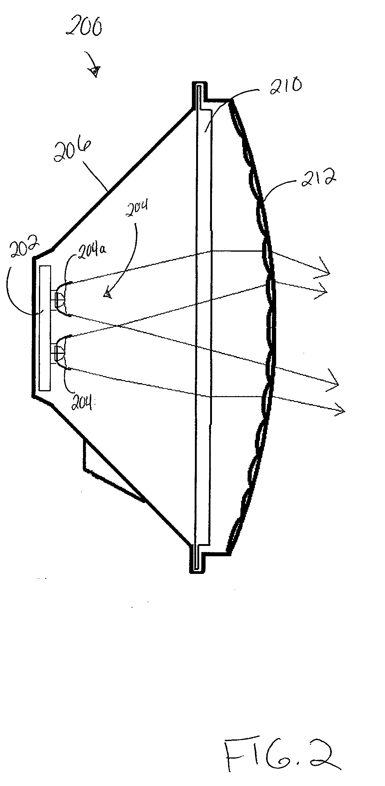 Light emitting diode module with improved light distribution uniformity