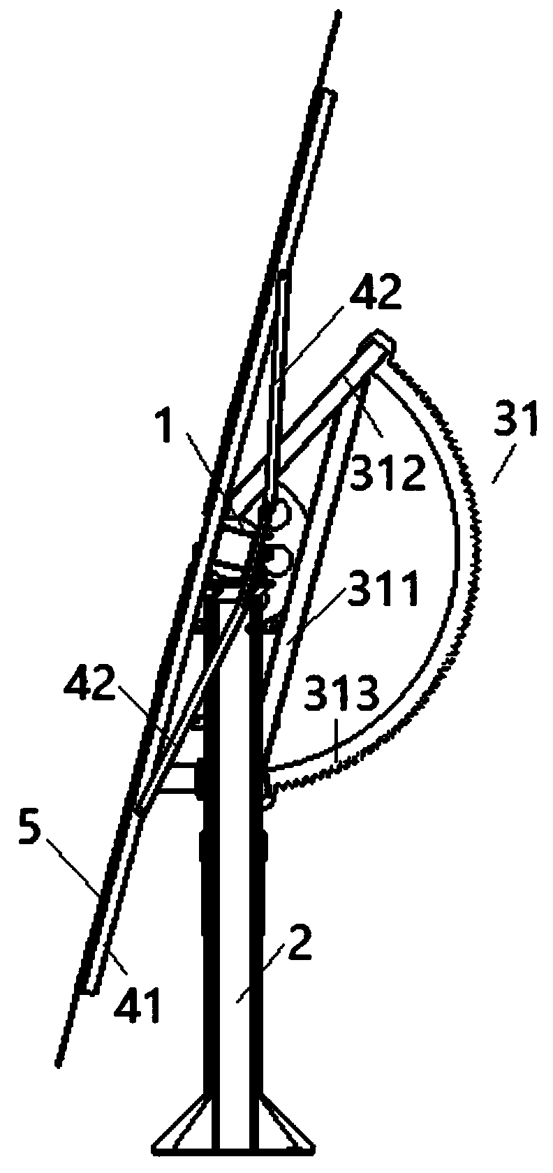 Novel sun-chasing transmission tracing system and photovoltaic system comprising same