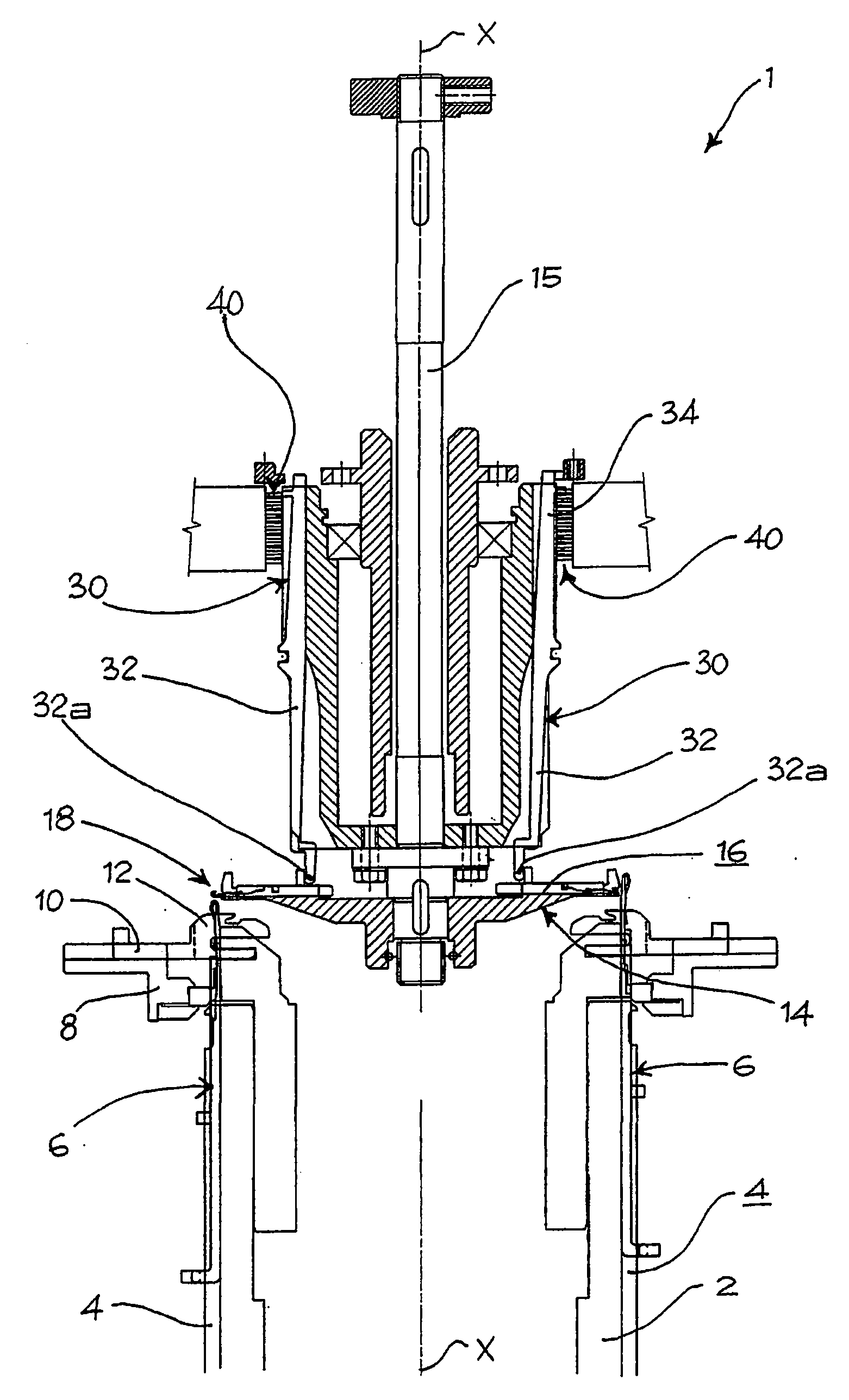 Circular knitting machine for socks with needles on the dial