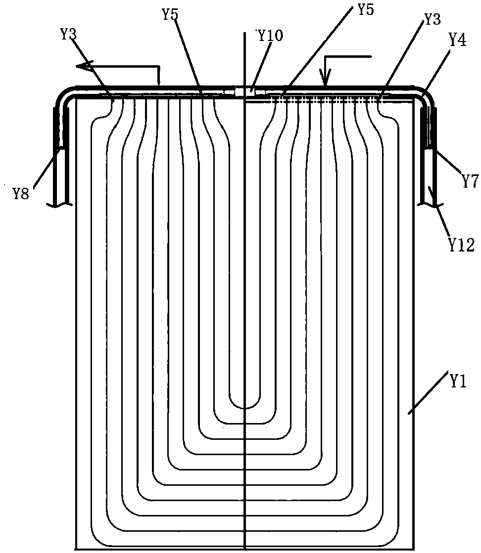 Fluid-cooled heat sink and embedded fluid-cooled heat sink type lead-acid storage battery