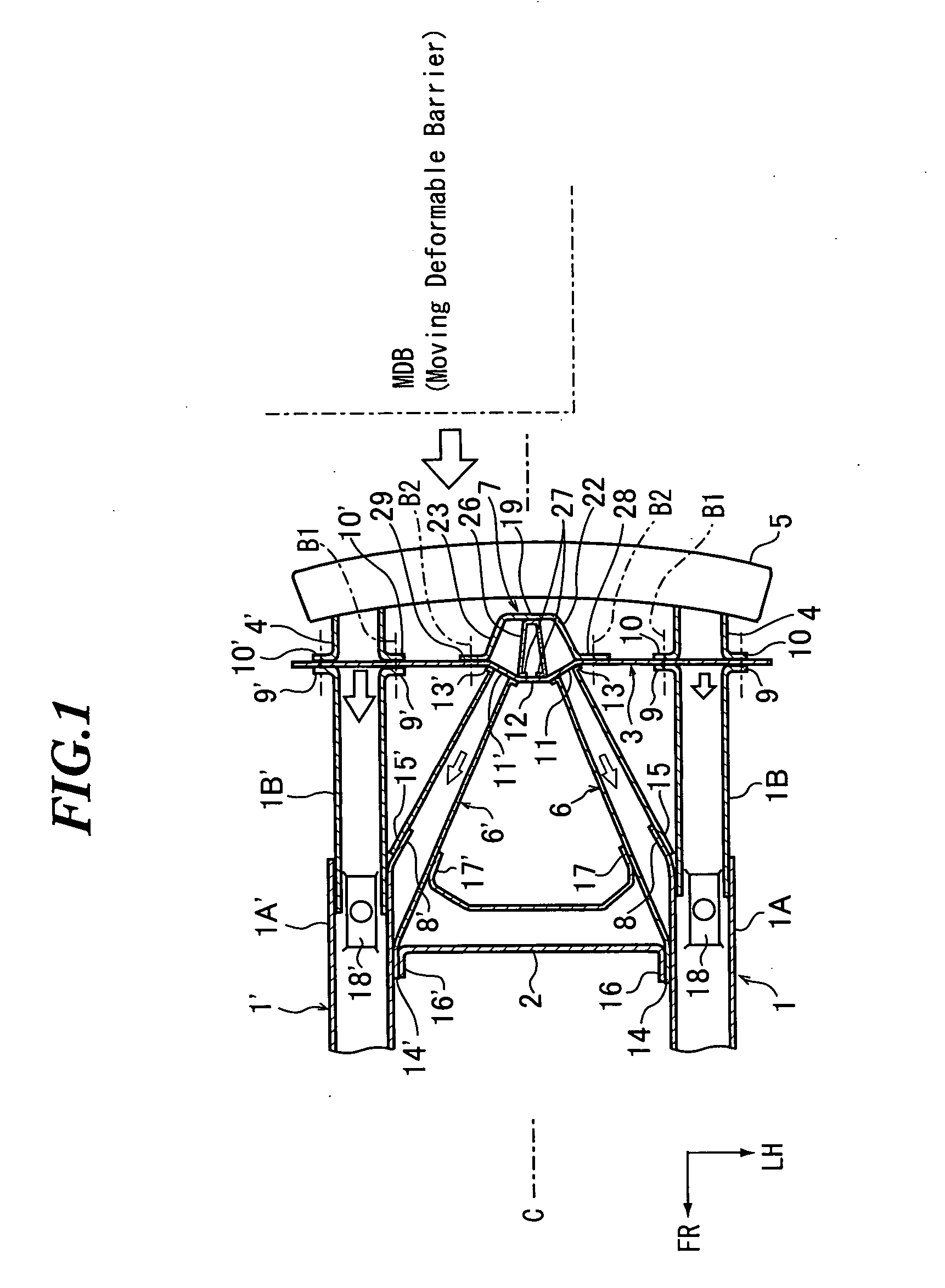 Frame structure for vehicle