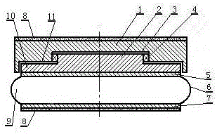 Ceramic artwork fixing base capable of horizontal rotation and shock absorption