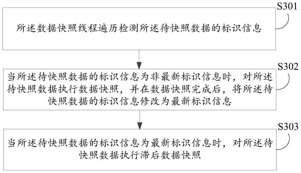 Data snapshot method and device, electronic equipment and computer readable storage medium