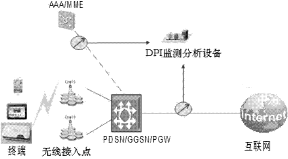 Network state identification method, deep packet inspection (DPI) monitor analysis device and network system