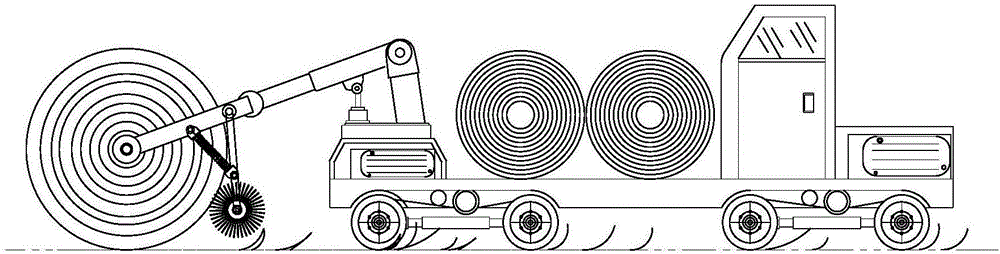 Recycling vehicle for fireproof fire extinguishment isolation cloth for grassland