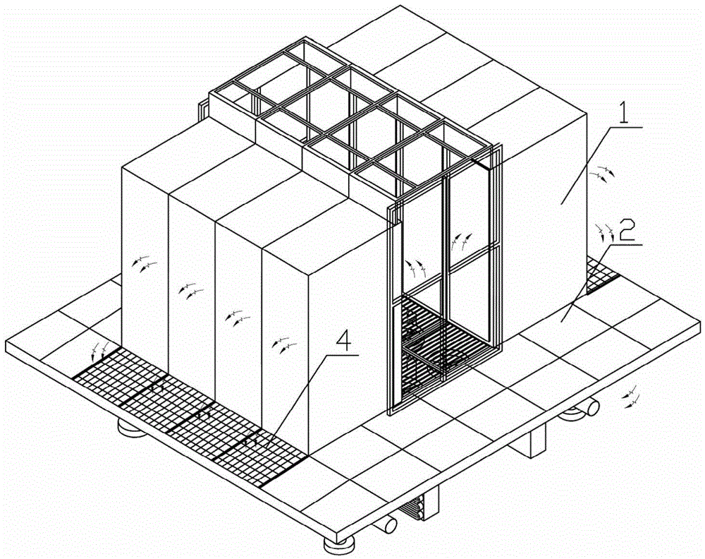 Cold wall cooling device for data center