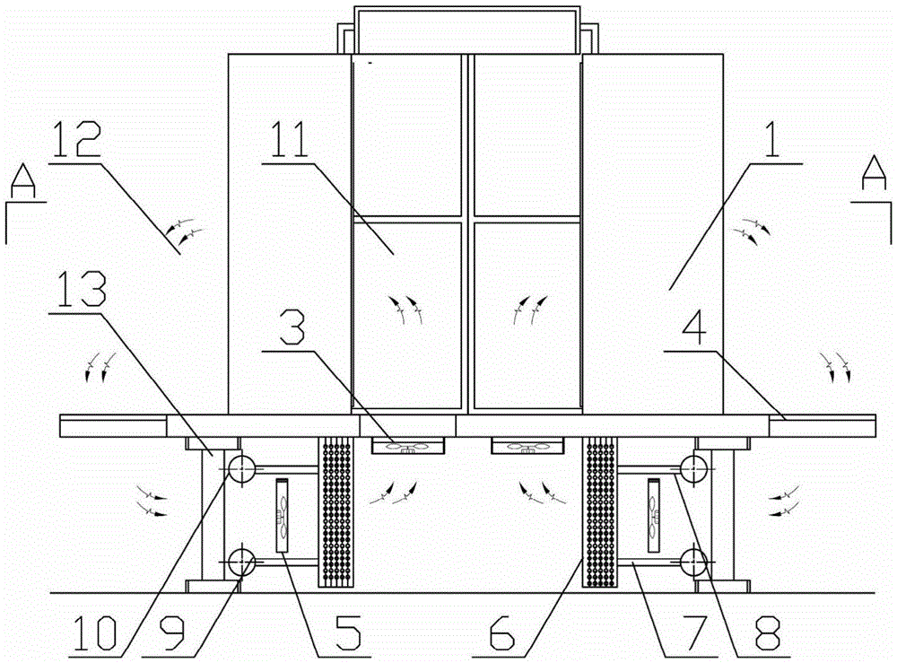 Cold wall cooling device for data center