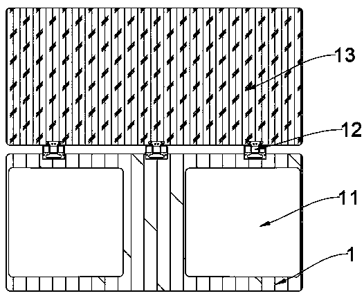 Foldable damping bed in field trip vehicle