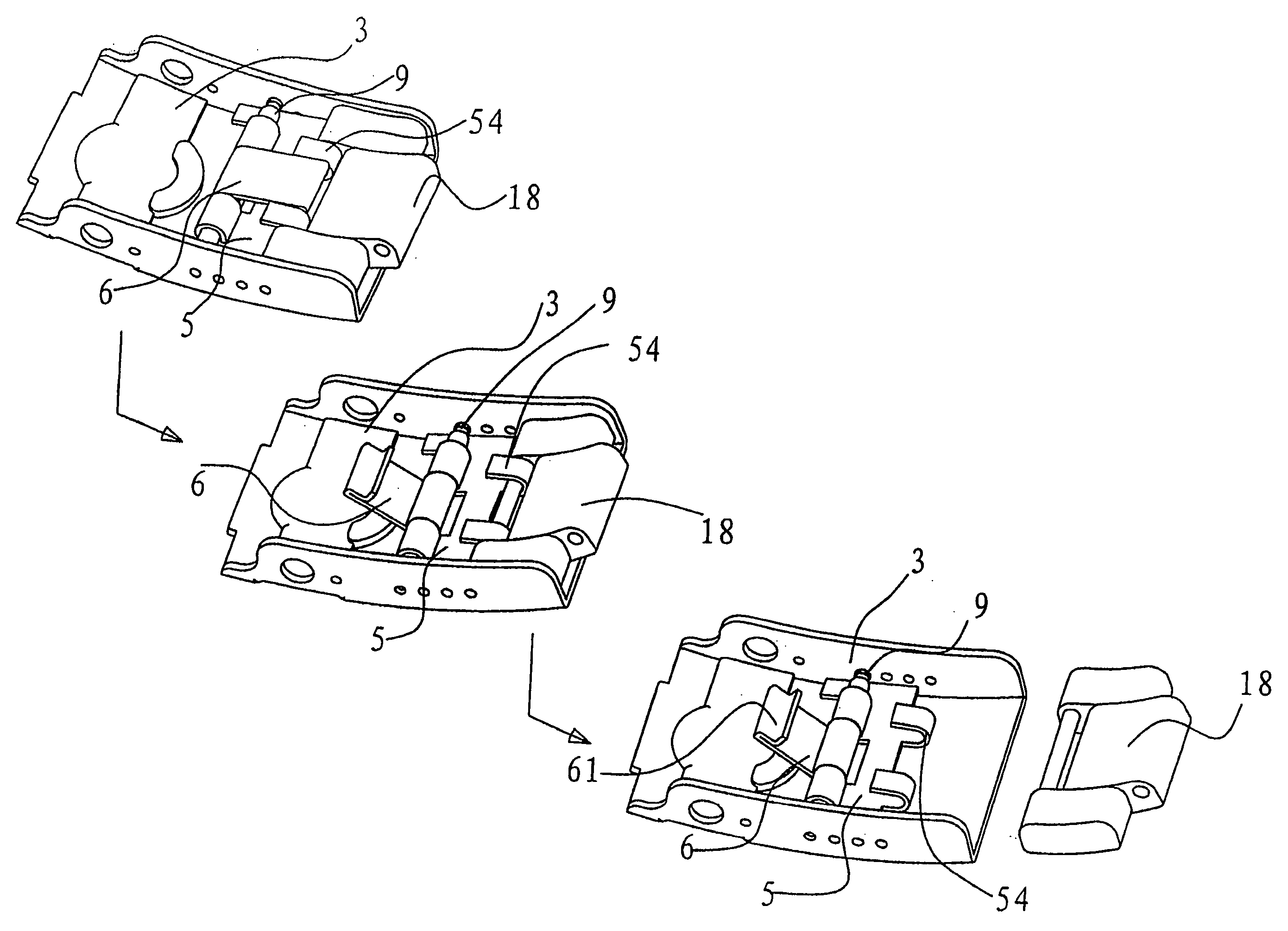 Clasp assembly for a watch chain