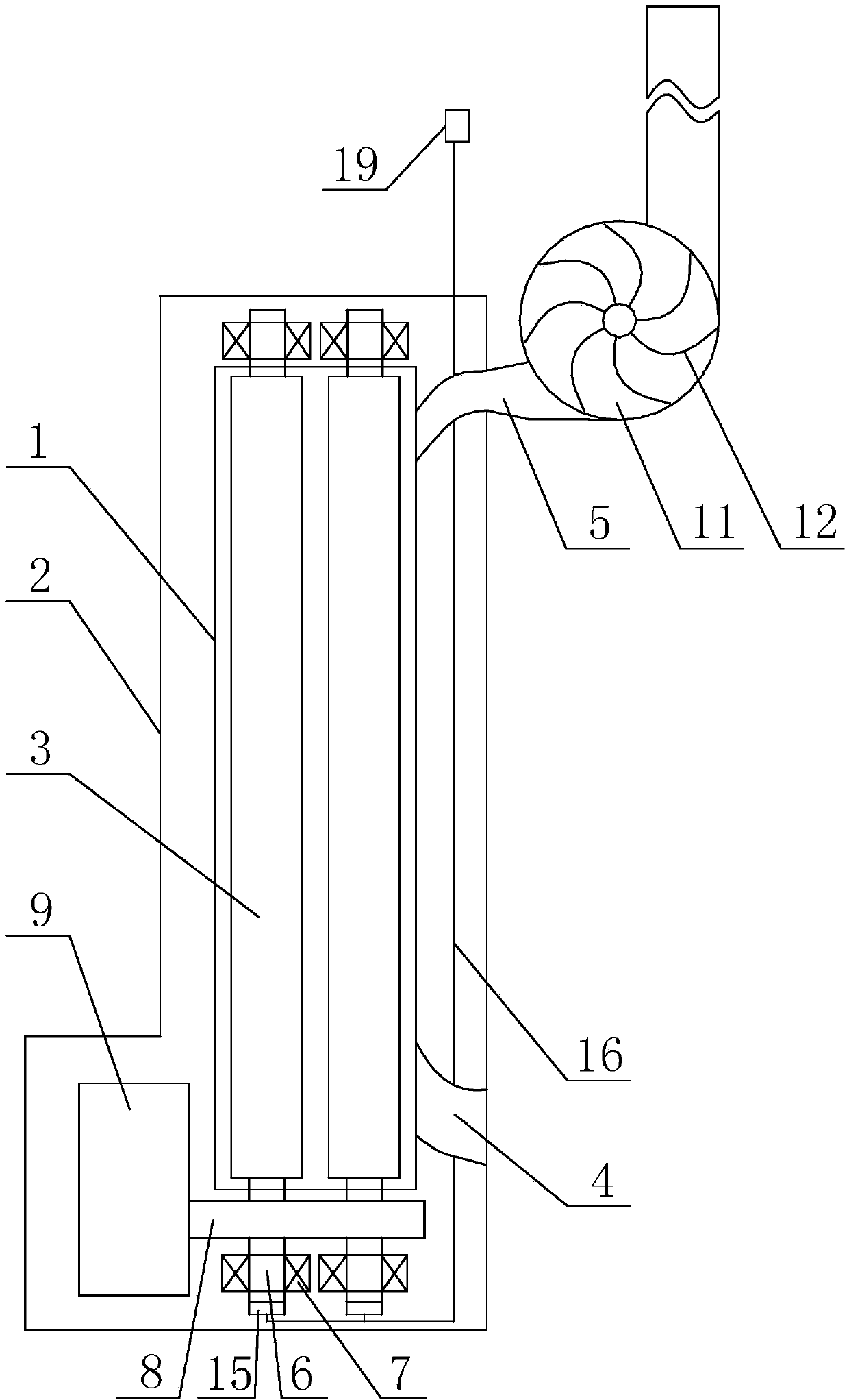 Immersed pumping device