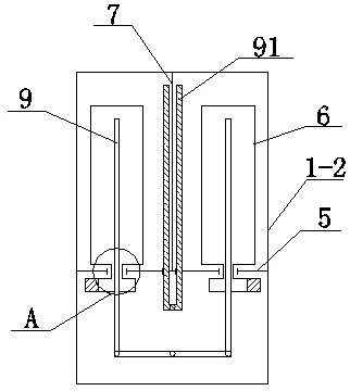 A double-row single-spray cleaning device for high-temperature resistant filter bags