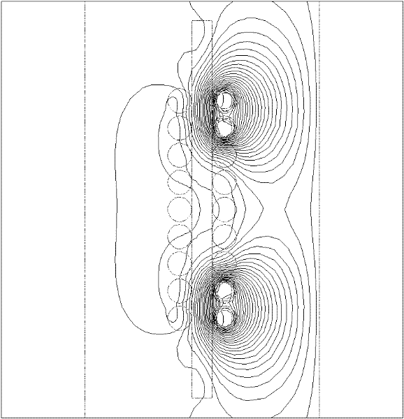 Method for establishing electromagnetic stirring parameters of secondary cooling area of plate blank