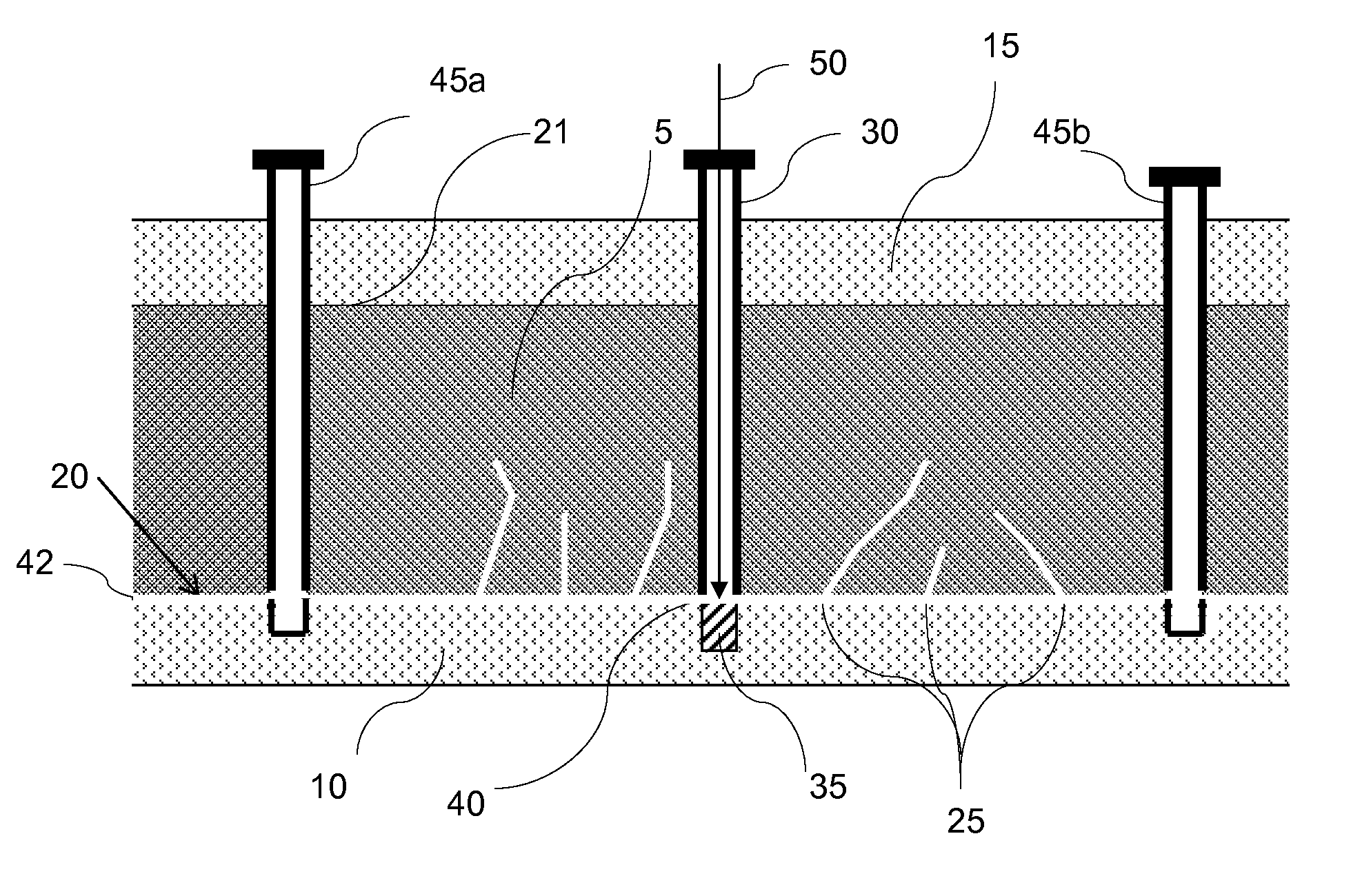 In situ method for sealing undesirable transverse fractures under hydraulic pressure during lithological displacement of an evaporite deposit