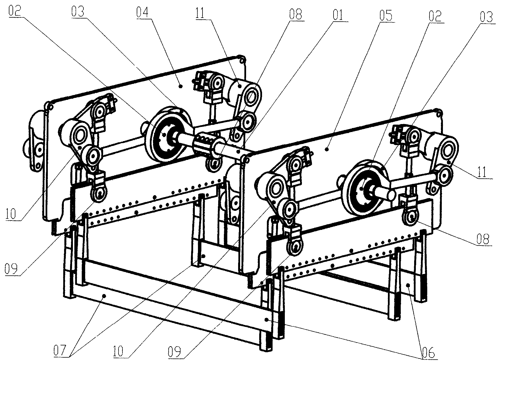 High-speed jacquard shedding device and jacquard machine provided with same