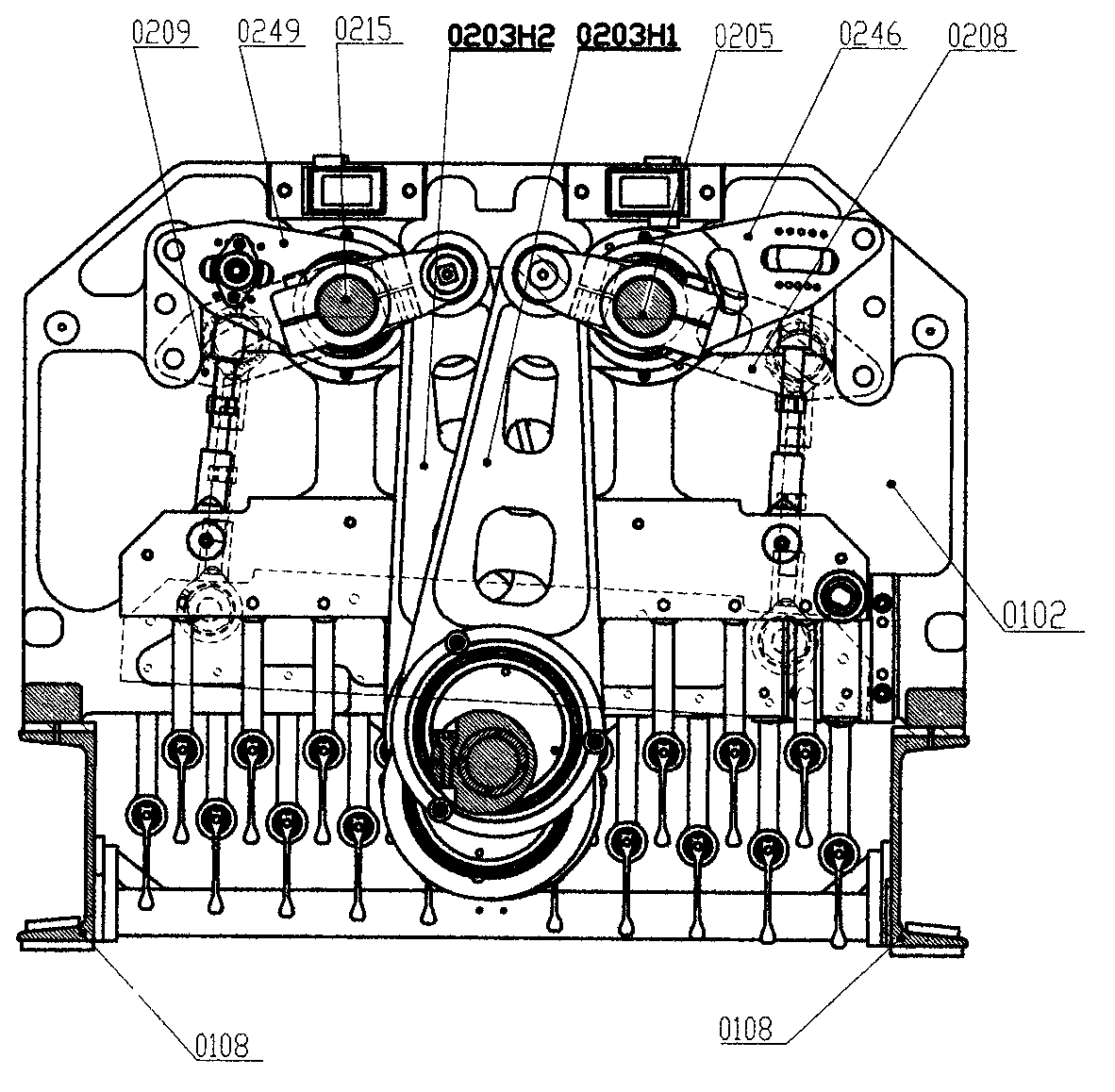 High-speed jacquard shedding device and jacquard machine provided with same