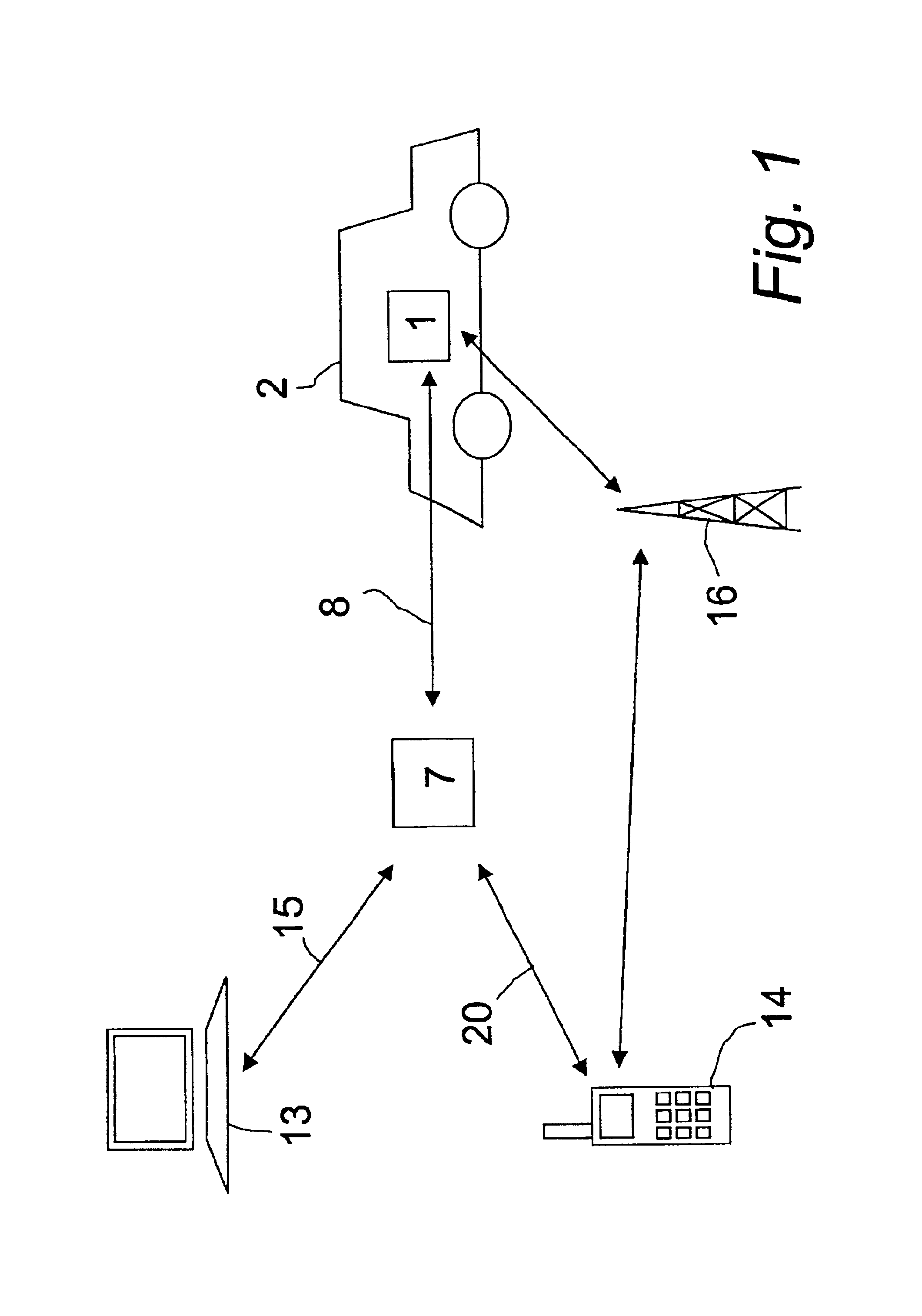 Communication system for use with a vehicle